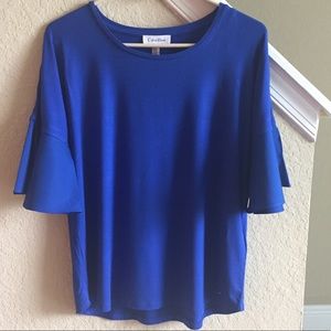 SOLD- NWT Calvin Klein ruffle sleeve blouse